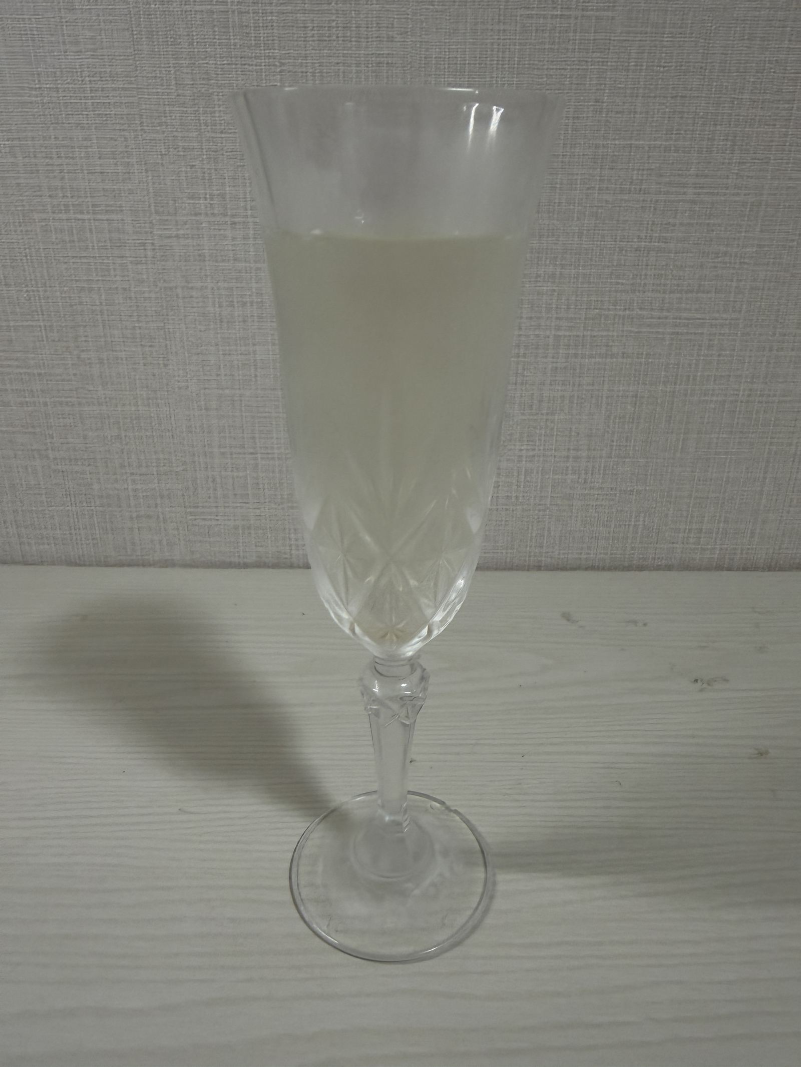 Kaze no Mori served in a stemmed glass on the first day